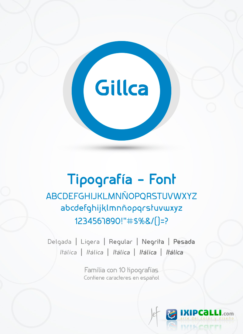 gillca font flyer