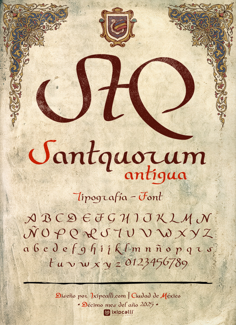 santquorum antigua font flyer
